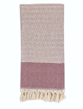 Load image into Gallery viewer, Diamond Stripe Turkish Towel