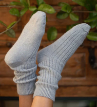 Load image into Gallery viewer, Alpaca Lounge Socks, Silver