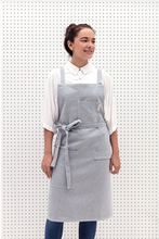 Load image into Gallery viewer, Crossback Bib Aprons for Makers in Upcycled Cotton