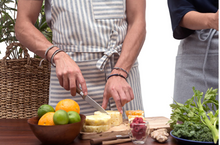 Load image into Gallery viewer, Crossback Bib Aprons for Makers in Upcycled Cotton