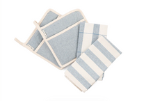 Load image into Gallery viewer, Dish Towels in Upcycled Cotton with Pot Holder Set