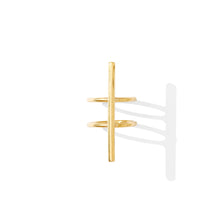 Load image into Gallery viewer, Double Band Bombshell Ring in Recycled Brass