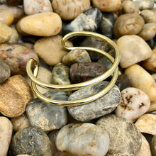 Load image into Gallery viewer, Bombshell Wire Cuff in Recycled Brass