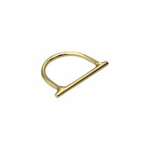 Load image into Gallery viewer, Minimal Bar Bombshell Ring in Recycled Brass
