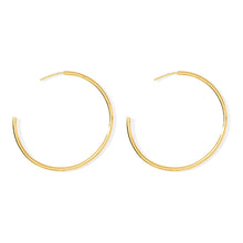 Load image into Gallery viewer, Classic Bombshell Hoop Earrings in Recycled Brass