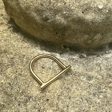 Load image into Gallery viewer, Minimal Bar Bombshell Ring in Recycled Brass