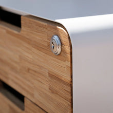 Load image into Gallery viewer, Rolling Cabinet from Recycled Chopsticks