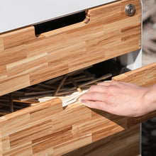 Load image into Gallery viewer, Rolling Cabinet from Recycled Chopsticks