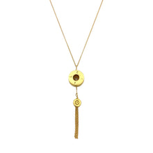 Load image into Gallery viewer, Bullet Tassel Necklace in Recycled Brass