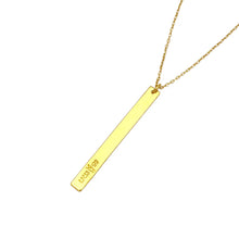 Load image into Gallery viewer, Layered Bar Bullet Necklace in Recycled Brass