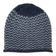Load image into Gallery viewer, Azul Chevron Knit Alpaca Beanie