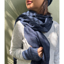 Load image into Gallery viewer, Navy Loop Knit Alpaca Scarf