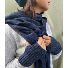 Load image into Gallery viewer, Navy Minimalist Alpaca Gloves