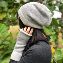 Load image into Gallery viewer, Gray Interwoven Alpaca Beanie
