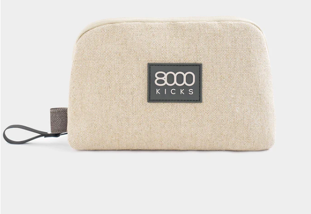 Waterproof Accessory & Tech Hemp Pouch, Beige