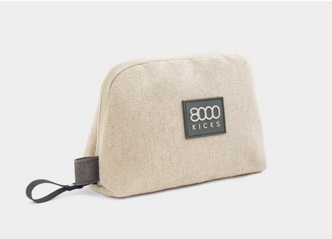 Waterproof Accessory & Tech Hemp Pouch, Beige