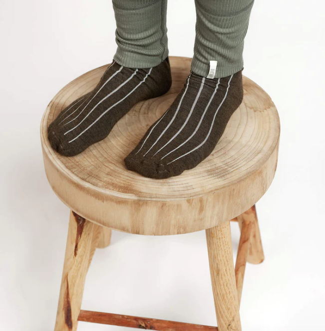 Olive Adult Merino Wool Socks